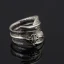 Étourdissant Argenté Plumes Fait main Bague Foi Argent sterling Club de carnaval Anneaux 2019 Accessorize