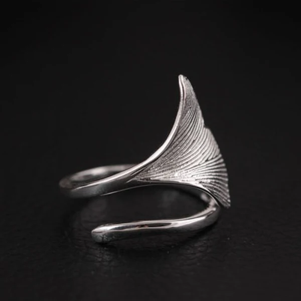 Simple Argenté Fait main Feuille Bague Argent sterling Travail Vacances Anneaux 2019 Accessorize