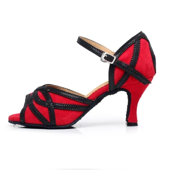 Modern Fashion Red Latin Dance Shoes 2020 Leather Ankle Strap Dancing Prom Womens Shoes