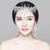 Amazing / Unique Silver Bridal Jewelry 2017 Metal Handmade  Beading Crystal Headpieces Wedding Prom Accessories
