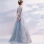 Sparkly Grey Evening Dresses  2018 Tulle Glitter Sequins Evening Party Formal Dresses