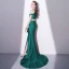 Modern / Fashion Charming 2 Piece Dark Green Court Train Evening Dresses  2018 Trumpet / Mermaid Spaghetti Straps Evening Party Formal Dresses