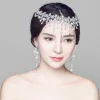 Amazing / Unique Silver Bridal Jewelry 2017 Metal Handmade  Beading Crystal Headpieces Wedding Prom Accessories