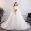 Modern / Fashion White Plus Size Ball Gown Wedding Dresses 2019 Lace Tulle Appliques Backless Beading Sequins Strapless Chapel Train Wedding