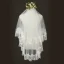 Chic / Beautiful White Wedding Tulle Lace Short 1.5 m Appliques Wedding Veils 2018