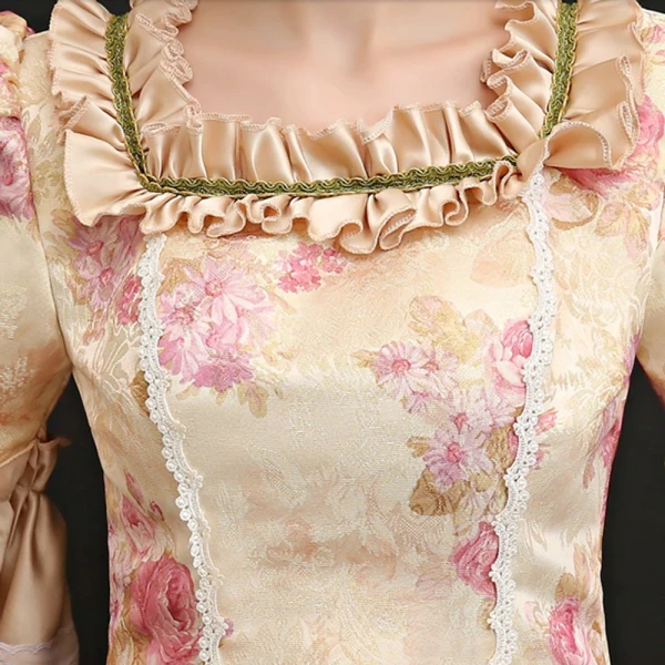 Vintage Champagner Lange Ballkleid Ballkleider 2018 Schnüren U-Ausschnitt Charmeuse Rückenfreies Drucken Ball Festliche Kleider