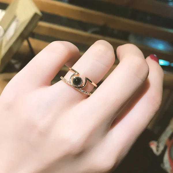 Mode Guld Rhinestone Ögon Bandring Karnevalsklubb Ringar 2019 Tillbehör