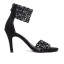 Modern / Fashion Black Casual Evening Party Leather Beading Rhinestone Womens Shoes 2018