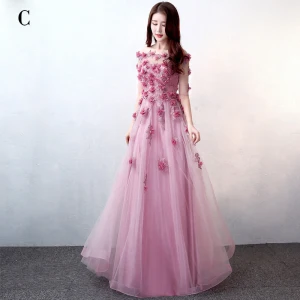 Chic Belle Bordeaux Robe De Soirée 2017 Princesse V Cou Dentelle Perlage Appliques Dos Nu Soirée Robe De Ceremonie