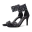 Modern / Fashion Black Casual Evening Party Leather Beading Rhinestone Womens Shoes 2018