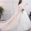 Modern / Fashion White Plus Size Ball Gown Wedding Dresses 2019 Lace Tulle Appliques Backless Beading Sequins Strapless Chapel Train Wedding