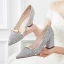 Chic / Belle Argenté Chaussure De Mariée 2020 7 cm Perlage Perle Mariage Cocktail Soirée À Bout Pointu Chaussures Femmes