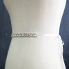 Romantisk Couture Hvide Galla Skærf  2020 Satin Metal Håndlavet Beading Rhinestone Bryllups Bryllup Selskabs Accessories