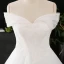 Classic Elegant Ivory Plus Size Ball Gown Wedding Dresses 2021 Crossed Straps Off-The-Shoulder Sleeveless Lace Tulle 3D Lace Appliques Backless Handmade  Chapel Train Wedding