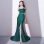 Modern / Fashion Charming 2 Piece Dark Green Court Train Evening Dresses  2018 Trumpet / Mermaid Spaghetti Straps Evening Party Formal Dresses