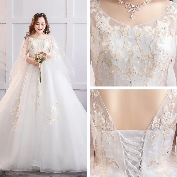 Modern / Fashion White Plus Size Ball Gown Wedding Dresses 2019 Lace Tulle Appliques Backless Beading Sequins Strapless Chapel Train Wedding