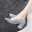 Chic / Belle Argenté Chaussure De Mariée 2020 7 cm Perlage Perle Mariage Cocktail Soirée À Bout Pointu Chaussures Femmes