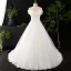 Classic Elegant Ivory Plus Size Ball Gown Wedding Dresses 2021 Crossed Straps Off-The-Shoulder Sleeveless Lace Tulle 3D Lace Appliques Backless Handmade  Chapel Train Wedding