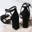 Charmant Argenté Soirée Sandales Femme 2022 X-Strap 9 cm Talons Épais Peep Toes / Bout Ouvert Sandales Talons Hauts