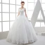 Classic Church Wedding Dresses 2017 White Ball Gown Floor-Length / Long V-Neck Sleeveless Backless Lace Beading Sequins Appliques