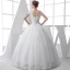 Classic Church Wedding Dresses 2017 White Ball Gown Floor-Length / Long V-Neck Sleeveless Backless Lace Beading Sequins Appliques