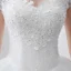 Classic Church Wedding Dresses 2017 White Ball Gown Floor-Length / Long V-Neck Sleeveless Backless Lace Beading Sequins Appliques