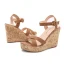 Modest / Simple Brown Street Wear Beach Womens Sandals 2022 Ankle Strap Waterproof 11 cm Wedges Open / Peep Toe Sandals High Heels