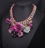 Exaggerated Lilac Crystal Flower Braid Necklaces Accessories Prom Necklace 2023