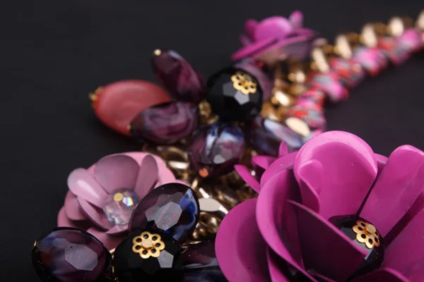 Exaggerated Lilac Crystal Flower Braid Necklaces Accessories Prom Necklace 2023