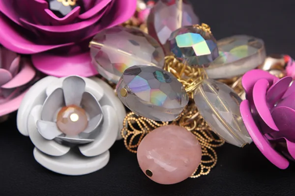 Exaggerated Lilac Crystal Flower Braid Necklaces Accessories Prom Necklace 2023