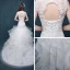 Chic / Beautiful Church Wedding Dresses 2017 White Trumpet / Mermaid Chapel Train Scoop Neck Sleeveless Backless Cascading Ruffles Pearl Lace Appliques