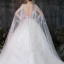 Unique Kirche Brautkleider 2017 Weiß Ballkleid Kathedrale Schleppe Ärmellos Eckiger Ausschnitt Künstliche Blumen Rückenfreies Applikationen Mit Spitze Perlenstickerei Perle