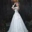 Amazing / Unique Outdoor / Garden Wedding Dresses 2017 Floor-Length / Long White A-Line / Princess V-Neck Long Sleeve Backless Lace Appliques Flower