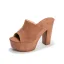 Sexy Navy Blue Street Wear Womens Sandals High Heels 2022 9 cm Thick Heels Open / Peep Toe Sandals