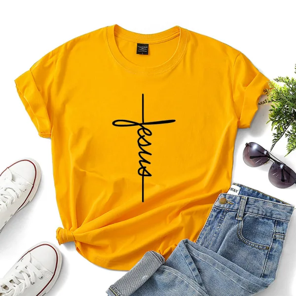 Casual Summer White Loose Cotton T-shirt 2021 Scoop Neck Short Sleeve Women's Tops