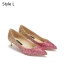 Schöne Silber Abend Pumps 2019 Leder Pailletten 4 cm Stilettos Spitzschuh Low Heel Pumps