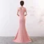 Chic / Belle Couleur Unie Ivoire Robe De Soirée 2019 Trompette / Sirène Bretelles Spaghetti Perlage Gland Sans Manches Dos Nu Fendue devant Longue Robe De Ceremonie