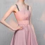 Modest / Simple Blushing Pink Homecoming Graduation Dresses 2018 A-Line / Princess Backless Spaghetti Straps Sleeveless Short Prom Dresses