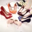 Schöne Beige Freizeit Pumps 2020 Lackleder 8 cm Stilettos Spitzschuh Pumps