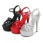 Chic / Beautiful Black Rave Club Womens Sandals 2020 Ankle Strap 15 cm Stiletto Heels Open / Peep Toe Sandals