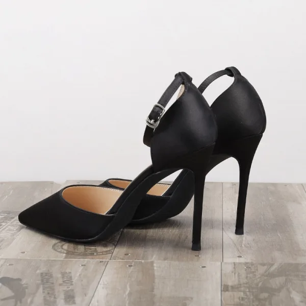 Schlicht Nude Datierung Sandalen Damen 2020 Knöchelriemen 10 cm Stilettos Spitzschuh Sandaletten