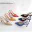 Schlicht Königliches Blau Büro OL Slingpumps Sandalen Damen 2020 Wildleder 10 cm Stilettos Spitzschuh Sandaletten