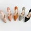 Chic / Beautiful Tan Summer Street Wear Womens Sandals 2020 Suede 10 cm Stiletto Heels Pointed Toe Sandals