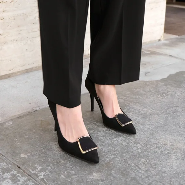 Chic / Belle Rouge Bureau OL Daim Escarpins 2020 10 cm Talons Aiguilles À Bout Pointu Escarpins