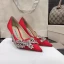 Schöne Ivory / Creme Abend Strass Pumps 2021 Leder 8 cm Stilettos Spitzschuh Pumps Hochhackige