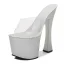 Transparent Summer Rave Club Womens Sandals 2020 17 cm Thick Heels Open / Peep Toe Sandals