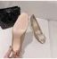 Vintage / Retro Green Silk Satin Prom Rhinestone Pumps 2021 7 cm Stiletto Heels Square Toe High Heels