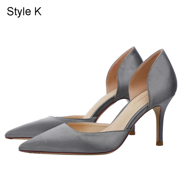 Chic / Beautiful Navy Blue Office OL Leather Open Side Womens Shoes 2021 8 cm Stiletto Heels Pointed Toe High Heels