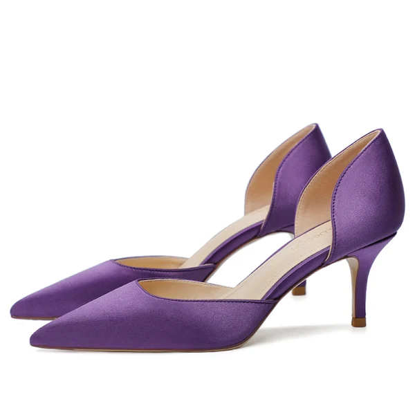 Modest / Simple Multi-Colors Office OL Silk Satin Womens Shoes 2021 6 cm Stiletto Heels Pointed Toe High Heels