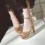 Sexy Silber Abend Pailletten Sandalen Damen 2021 Knöchelriemen 12 cm Thick Heels Peeptoes Sandaletten Hochhackige